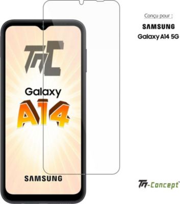 Protège écran sur mesure TM CONCEPT Verre trempé pour Samsung Galaxy A14 Protège écran sur mesure TM CONCEPT Verre trempé pour Samsung Galaxy A14