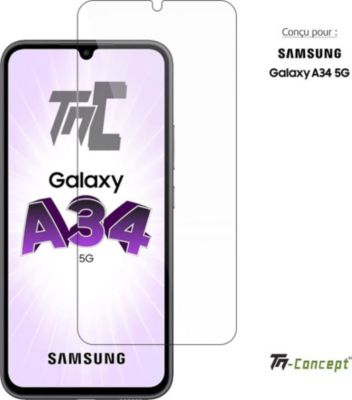 Protège écran sur mesure TM CONCEPT Verre trempé pour Samsung Galaxy A34 5G