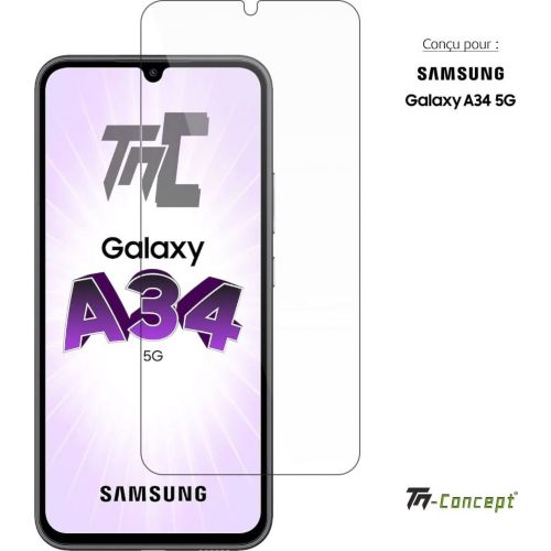Protection d'écran en verre trempé pour Samsung Galaxy A34 (5G