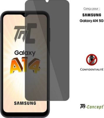 Protège écran sur mesure TM CONCEPT Verre trempé teinté - Samsung Galaxy A14