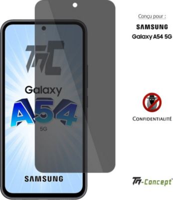 Protège écran sur mesure TM CONCEPT Verre trempé teinté - Samsung Galaxy A54