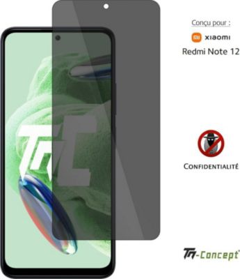 Protège écran TM CONCEPT Verre trempé teinté pour Redmi Note 12