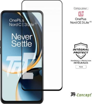 Protège écran TM CONCEPT Verre trempé OnePlus Nord CE 3 Lite Noir