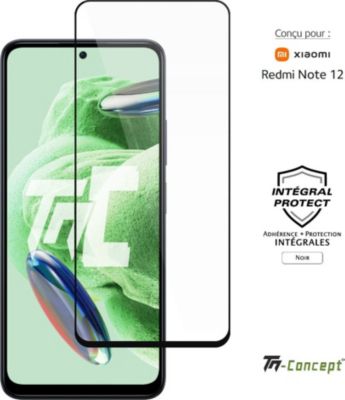 Protège écran TM CONCEPT Verre trempé pour Redmi Note 12 - Noir Protège écran TM CONCEPT Verre trempé pour Redmi Note 12 - Noir