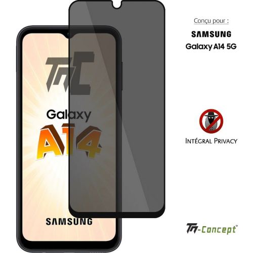 Protecteur d'Écran Samsung Galaxy A14 en Verre Trempé - Confidentialité