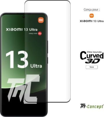 Protège écran TM CONCEPT Verre trempé 3D pour Xiaomi 13Ultra Noir