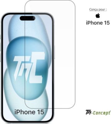 Protège écran TM CONCEPT Verre trempé pour Apple iPhone 15