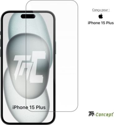 Protège écran TM CONCEPT Verre trempé pour Apple iPhone 15 Plus Protège écran TM CONCEPT Verre trempé pour Apple iPhone 15 Plus