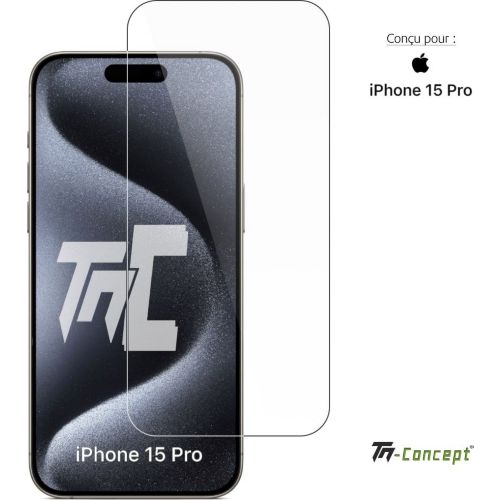 Protège écran TM CONCEPT Verre trempé pour iPhone 14 Pro Max Full
