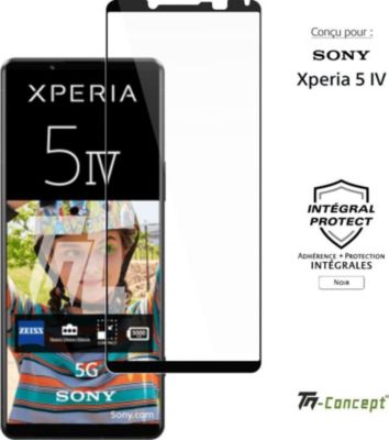 Protège écran TM CONCEPT Verre trempé pour Sony Xperia 5 IV Noir