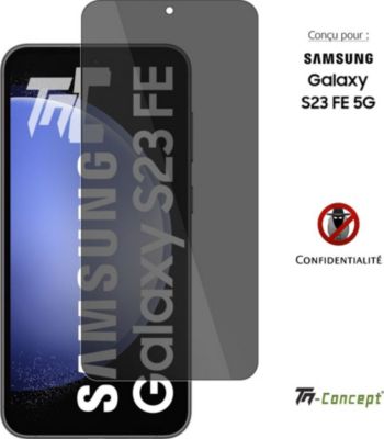 Protège écran TM CONCEPT Verre trempé teinté pour Samsung S23 FE Protège écran TM CONCEPT Verre trempé teinté pour Samsung S23 FE