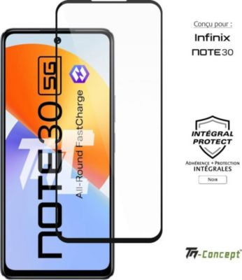 Protège écran TM CONCEPT Verre trempé pour Infinix Note 30 - Noir