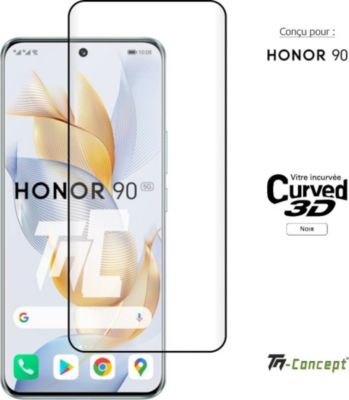 Protège écran TM CONCEPT Verre trempé 3D pour Honor 90 5G - Noir
