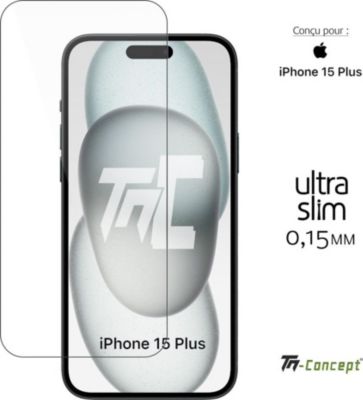 Protège écran TM CONCEPT Verre trempé 0,15mm pour iPhone 15 Plus
