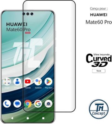 Protège écran TM CONCEPT Verre trempé pour Huawei Mate60 Pro Noir