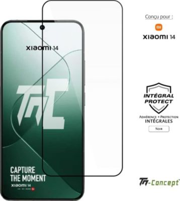 Protège écran TM CONCEPT Verre trempé intégral pour Xiaomi14 Noir Protège écran TM CONCEPT Verre trempé intégral pour Xiaomi14 Noir