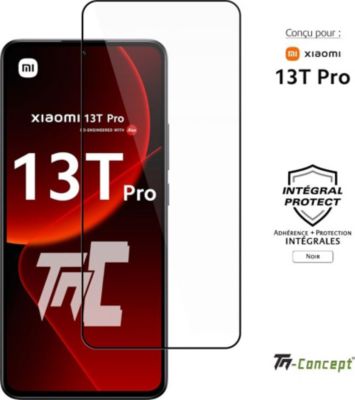 Protège écran TM CONCEPT Verre trempé pour Xiaomi 13T Pro - Noir