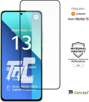 Protège écran TM CONCEPT Verre trempé pour Redmi Note 13 - Noir Protège écran TM CONCEPT Verre trempé pour Redmi Note 13 - Noir