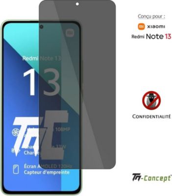 Protège écran TM CONCEPT Verre trempé teinté pour Redmi Note 13 Protège écran TM CONCEPT Verre trempé teinté pour Redmi Note 13