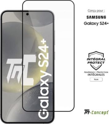 Protège écran TM CONCEPT Verre trempé pour Samsung S24 Plus Noir