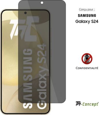 Protège écran TM CONCEPT Verre trempé teinté pour Samsung S24