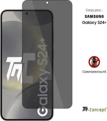 Protège écran TM CONCEPT Verre trempé teinté pour Samsung S24Plus
