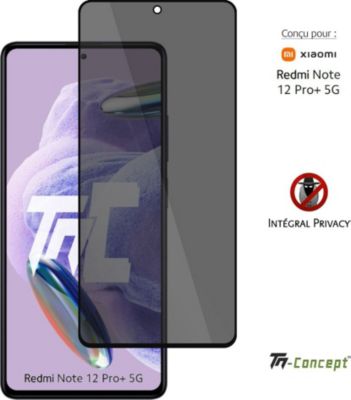 Protège écran TM CONCEPT Verre trempé teinté pour Note12Pro+ Noir Protège écran TM CONCEPT Verre trempé teinté pour Note12Pro+ Noir