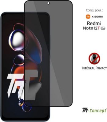 Protège écran TM CONCEPT Verre trempé Redmi Note 12T Pro - teinté Protège écran TM CONCEPT Verre trempé Redmi Note 12T Pro - teinté