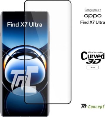 Protège écran TM CONCEPT Verre trempé 3D pour Oppo Find X7 Ultra