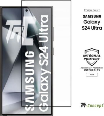 Protège écran TM CONCEPT Verre trempé pour Samsung S24 Ultra Noir Protège écran TM CONCEPT Verre trempé pour Samsung S24 Ultra Noir