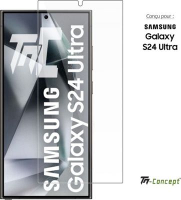 Protège écran TM CONCEPT Verre trempé pour Samsung S24 Ultra