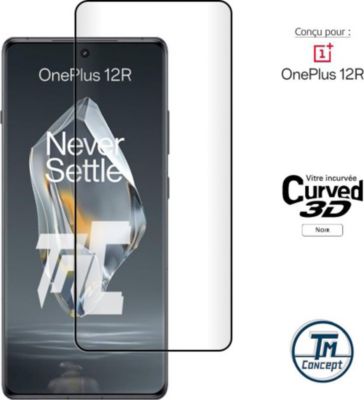 Protège écran TM CONCEPT Verre trempé 3D pour OnePlus 12R - Noir