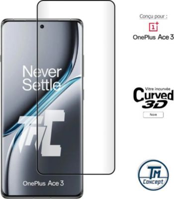 Protège écran TM CONCEPT Verre trempé 3D pour OnePlus Ace 3 Noir