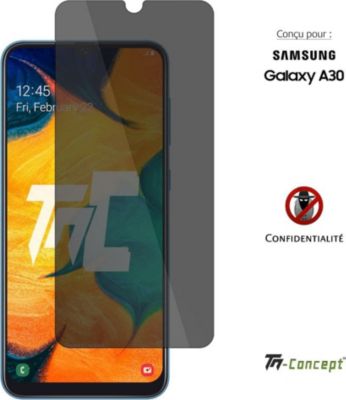 Protège écran TM CONCEPT Verre trempé teinté pour Samsung A30