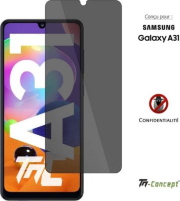 Protège écran TM CONCEPT Verre trempé teinté pour Samsung A31