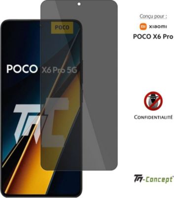 Protège écran TM CONCEPT Verre trempé teinté pour Poco X6 Pro 5G