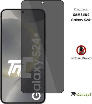 Protège écran TM CONCEPT Verre trempé pour Samsung S24+ Noir Priv Protège écran TM CONCEPT Verre trempé pour Samsung S24+ Noir Priv