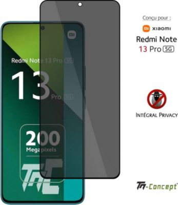 Protège écran TM CONCEPT Verre trempé teinté Redmi Note13Pro Noir Protège écran TM CONCEPT Verre trempé teinté Redmi Note13Pro Noir
