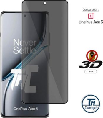 Protège écran TM CONCEPT Verre trempé 3D teinté pour OnePlus Ace3