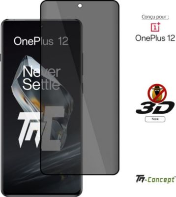 Protège écran TM CONCEPT Verre trempé 3D teinté pour OnePlus 12