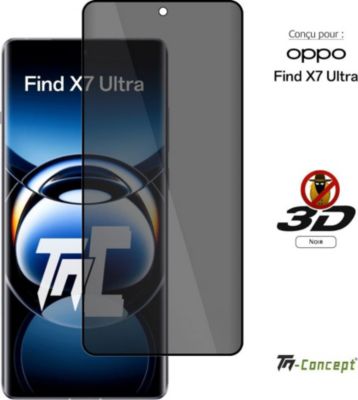 Protège écran TM CONCEPT Verre trempé teinté pour Find X7 Ultra