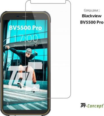 Protège écran TM CONCEPT Verre trempé pour Blackview BV5500 Pro