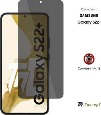 Protège écran TM CONCEPT Verre trempé teinté pour Samsung S22Plus Protège écran TM CONCEPT Verre trempé teinté pour Samsung S22Plus