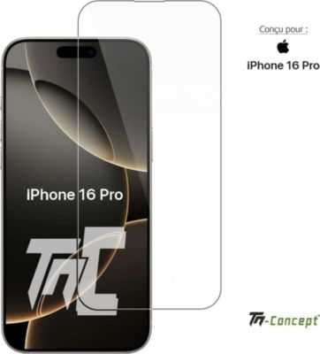 Protège écran TM CONCEPT Verre trempé pour iPhone 16Pro TMConcept Protège écran TM CONCEPT Verre trempé pour iPhone 16Pro TMConcept