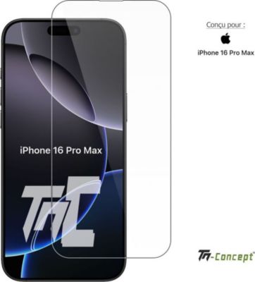Protège écran TM CONCEPT Verre trempé pour iPhone 16 Pro Max