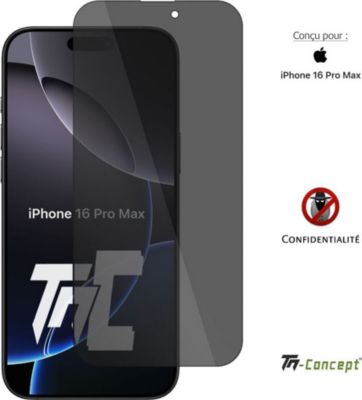 Protège écran TM CONCEPT Verre trempé teinté pour iPhone16Pro Max