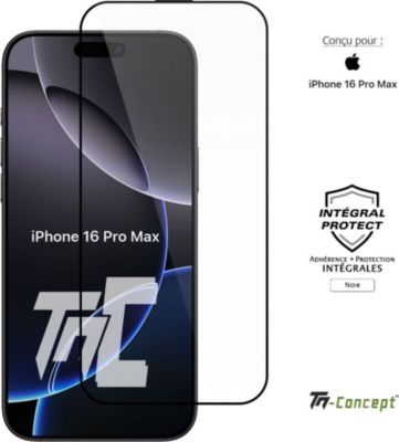 Protège écran TM CONCEPT Verre trempé pour iPhone 16 Pro Max Noir Protège écran TM CONCEPT Verre trempé pour iPhone 16 Pro Max Noir