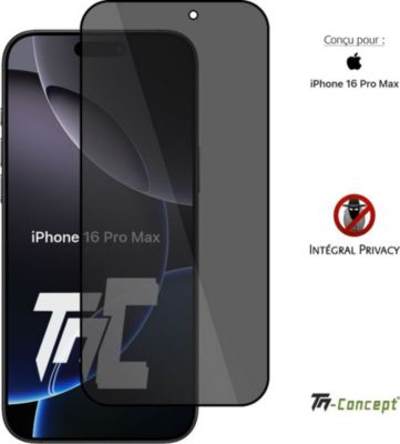 Protège écran TM CONCEPT Verre trempé pour iPhone16 Pro Max Privé