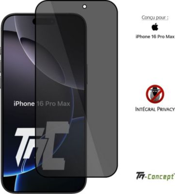 Protège écran TM CONCEPT Verre trempé pour iPhone16 Pro Max Privé Protège écran TM CONCEPT Verre trempé pour iPhone16 Pro Max Privé