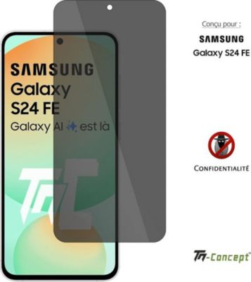 Protège écran TM CONCEPT Verre trempé teinté pour Samsung S24 FE
